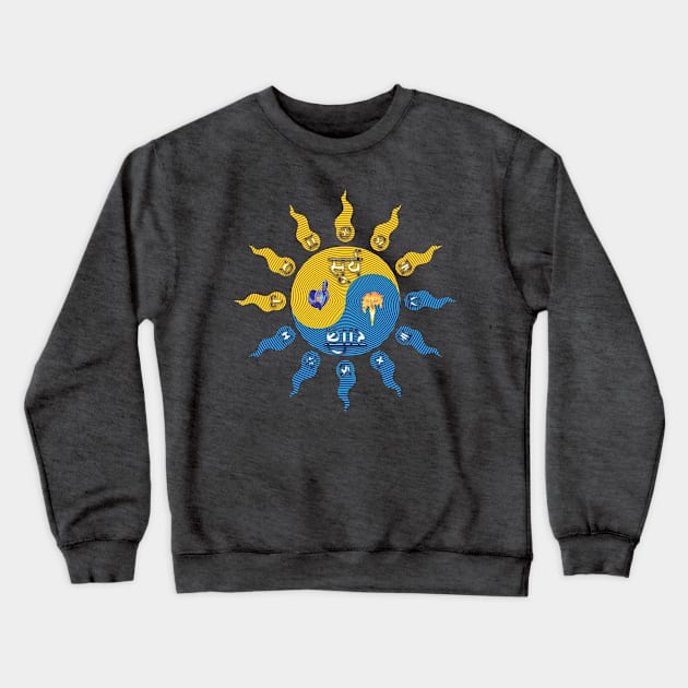 Vernal Equinox (northern hemisphere global) Crewneck Sweatshirt by rikarts